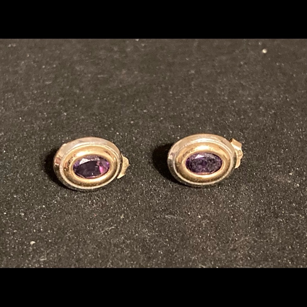 2.2 gram Amethyst & Silver Earrings